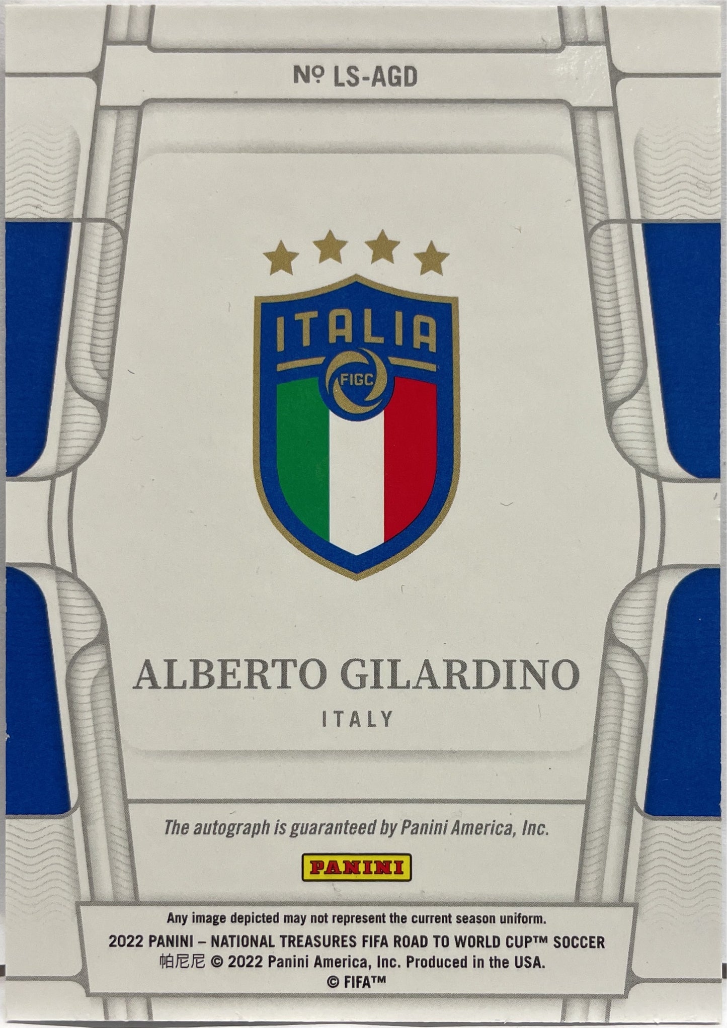Alberto Gilardino 16/49 Autograph National Treasures Road To World Cup 2022