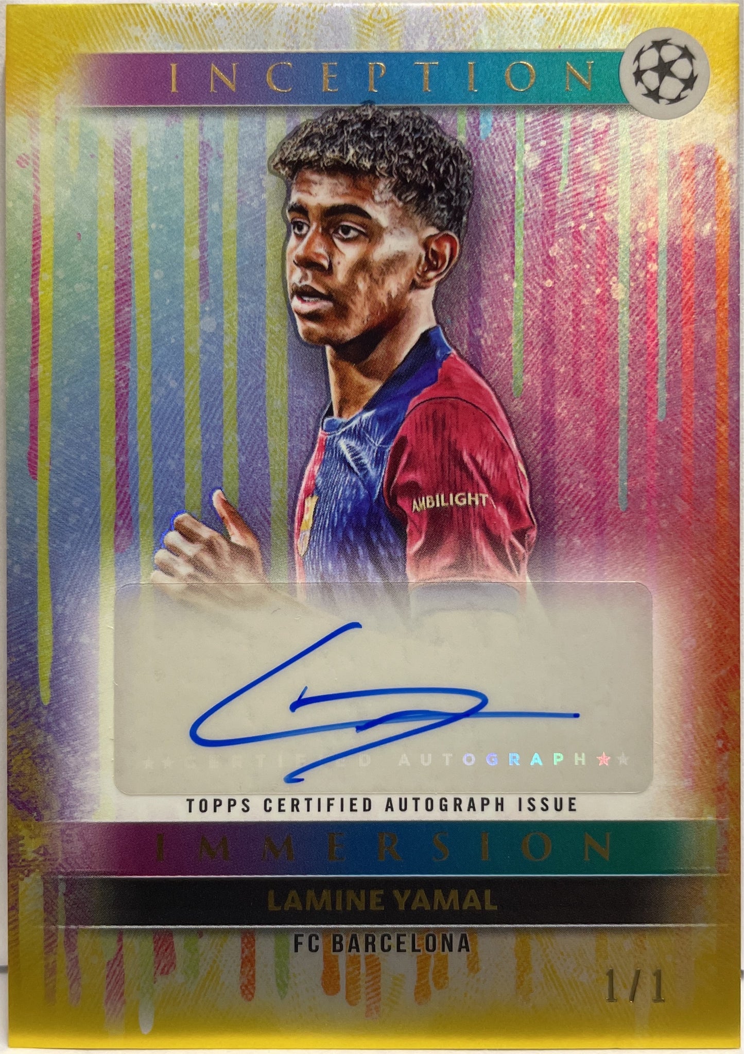 Lamine Yamal 1/1 Autograph Immersion Topps Inception 2024/25