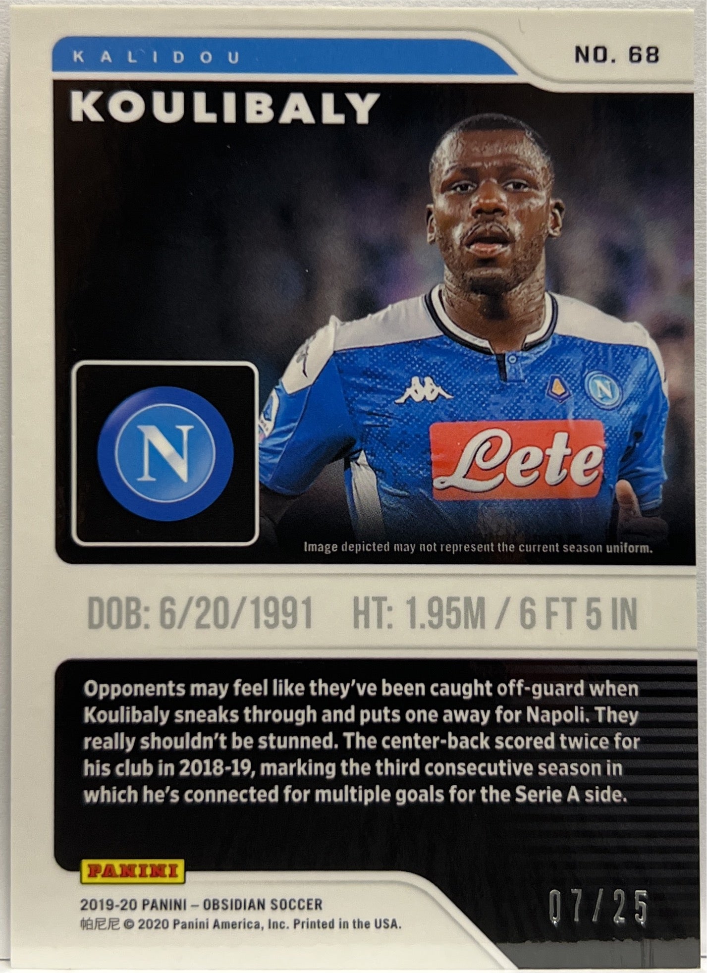 Kalidou Koulibaly 7/25 Green Obsidian 2019/20