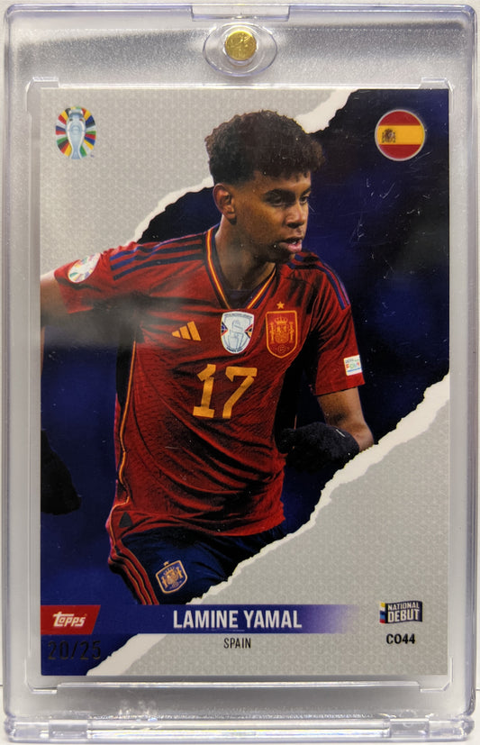 Lamine Yamal 20/25 National Debut Blue Topps Total Football Euro 2024