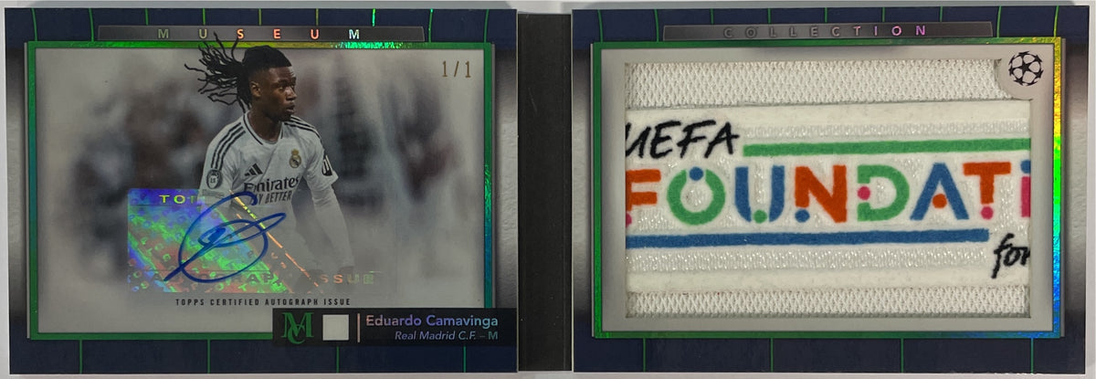 Eduardo Camavinga 1/1 Patch Worn Autograph Booklet Topps Museum 2024/25