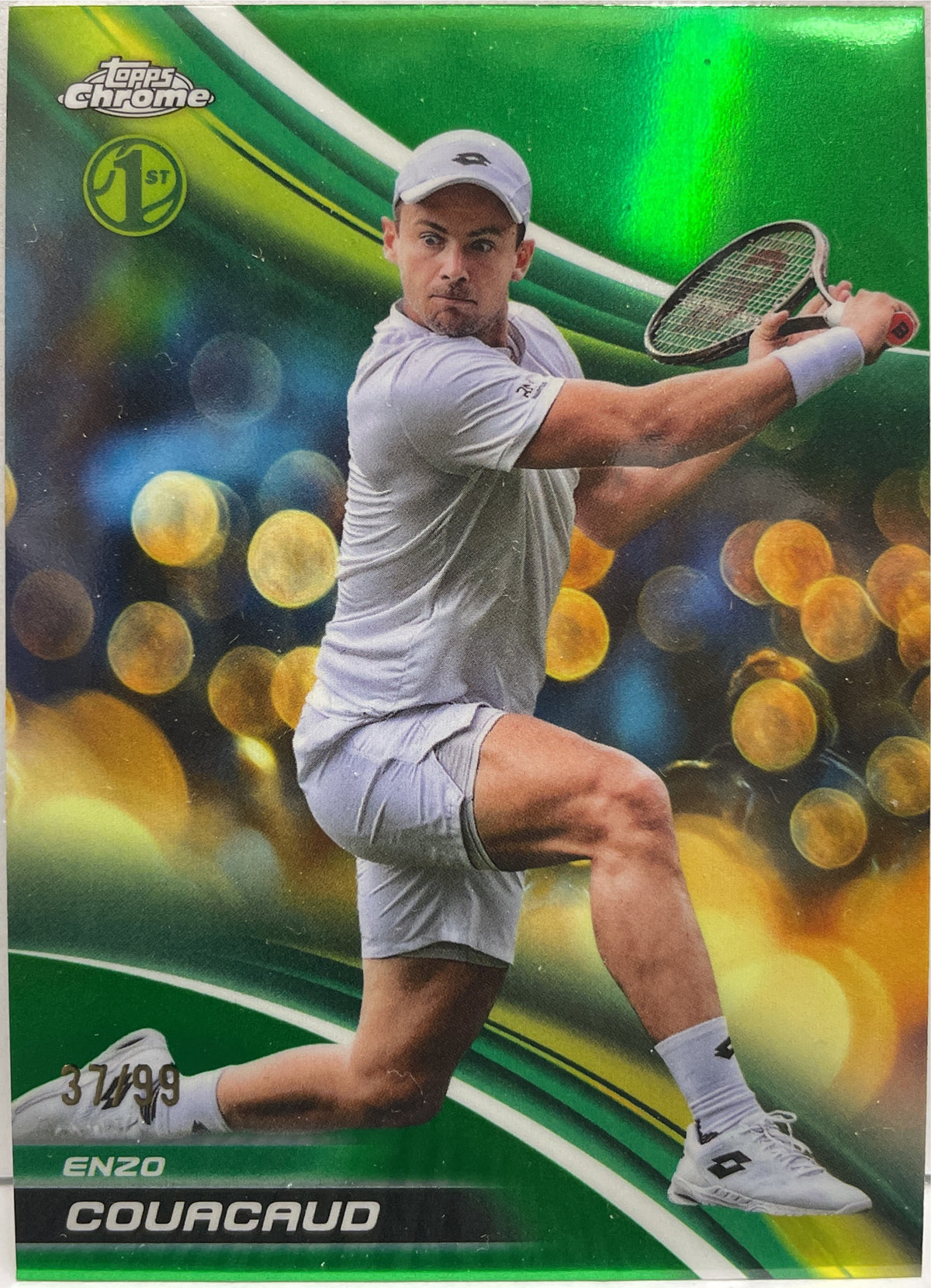 Enzo Couacaud 37/99 1ST Green Topps Chrome Tennis 2025