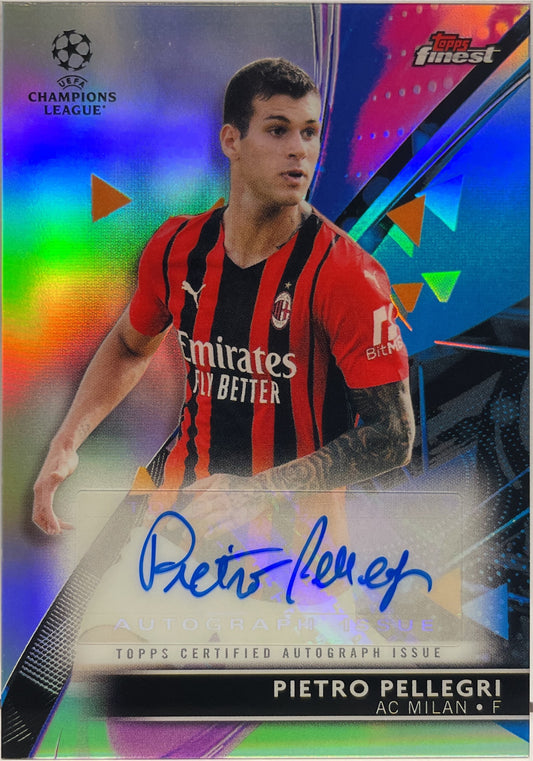 Pietro Pellegri Autograph Topps Finest UCL 2021/22