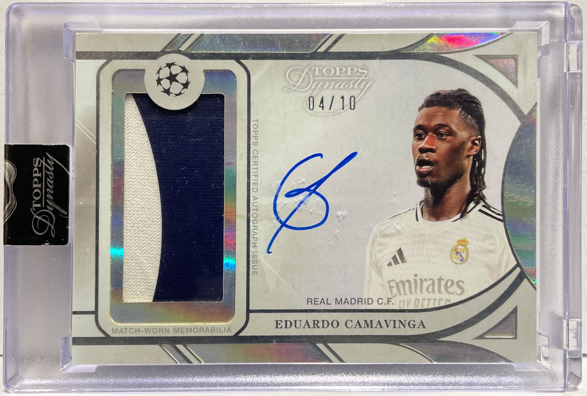 Eduardo Camavinga 4/10 Patch Worn Autograph Topps Dynasty UCL 2024/25
