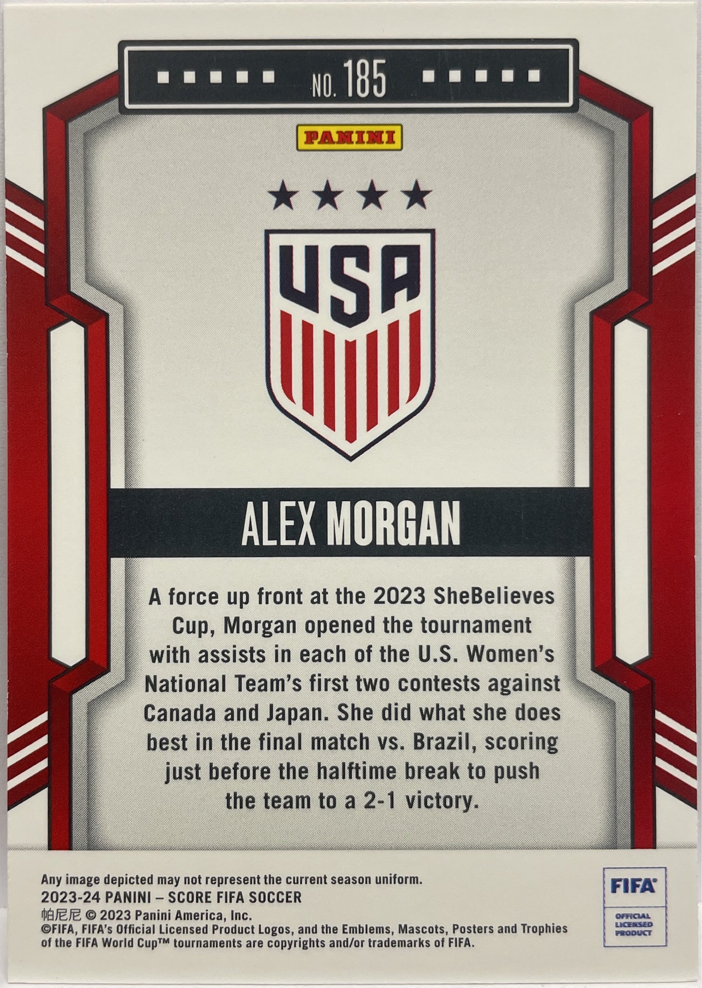 Alex Morgan 35/35 Orange Laser Score Fifa 2023/24