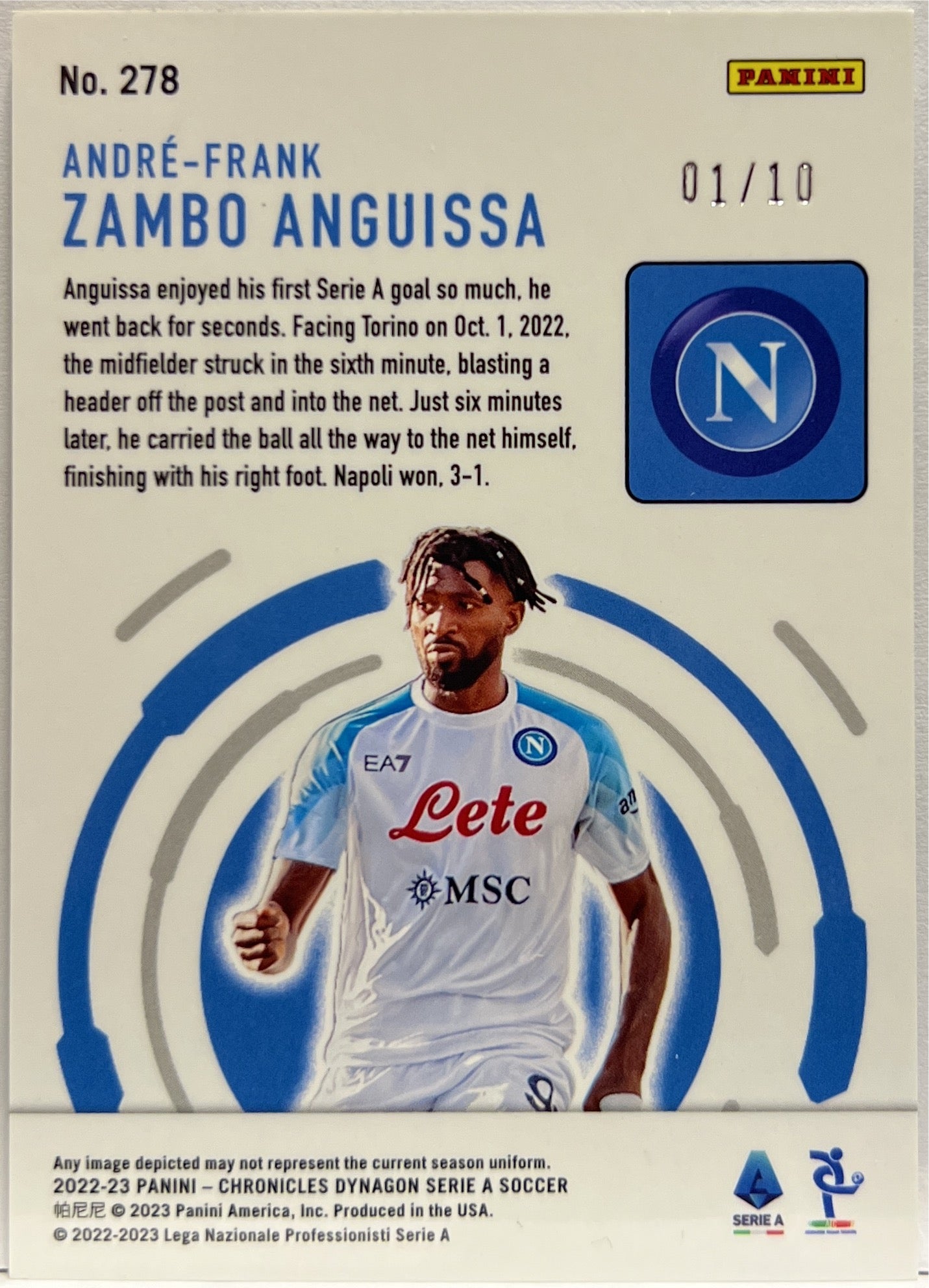Andre Frank Zambo Anguissa 1/10 Dynagon Gold Chronicles Serie A 2022/23