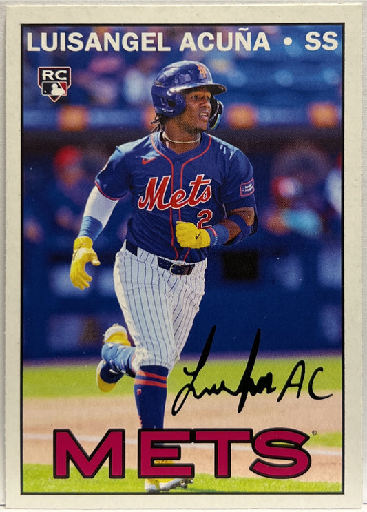 Luisangel Acuna Rookie Autograph Printed Topps Heritage 25 Anniversary Baseball 2025