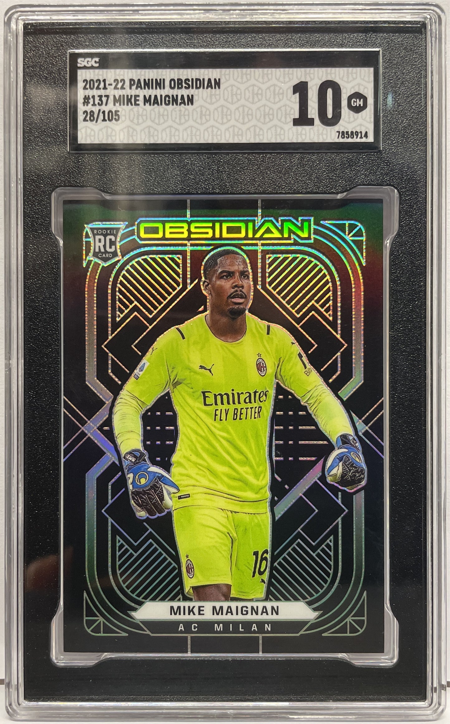 SGC 10 - Mike Maignan 26/105 Rookie - Obsidian 2021/22
