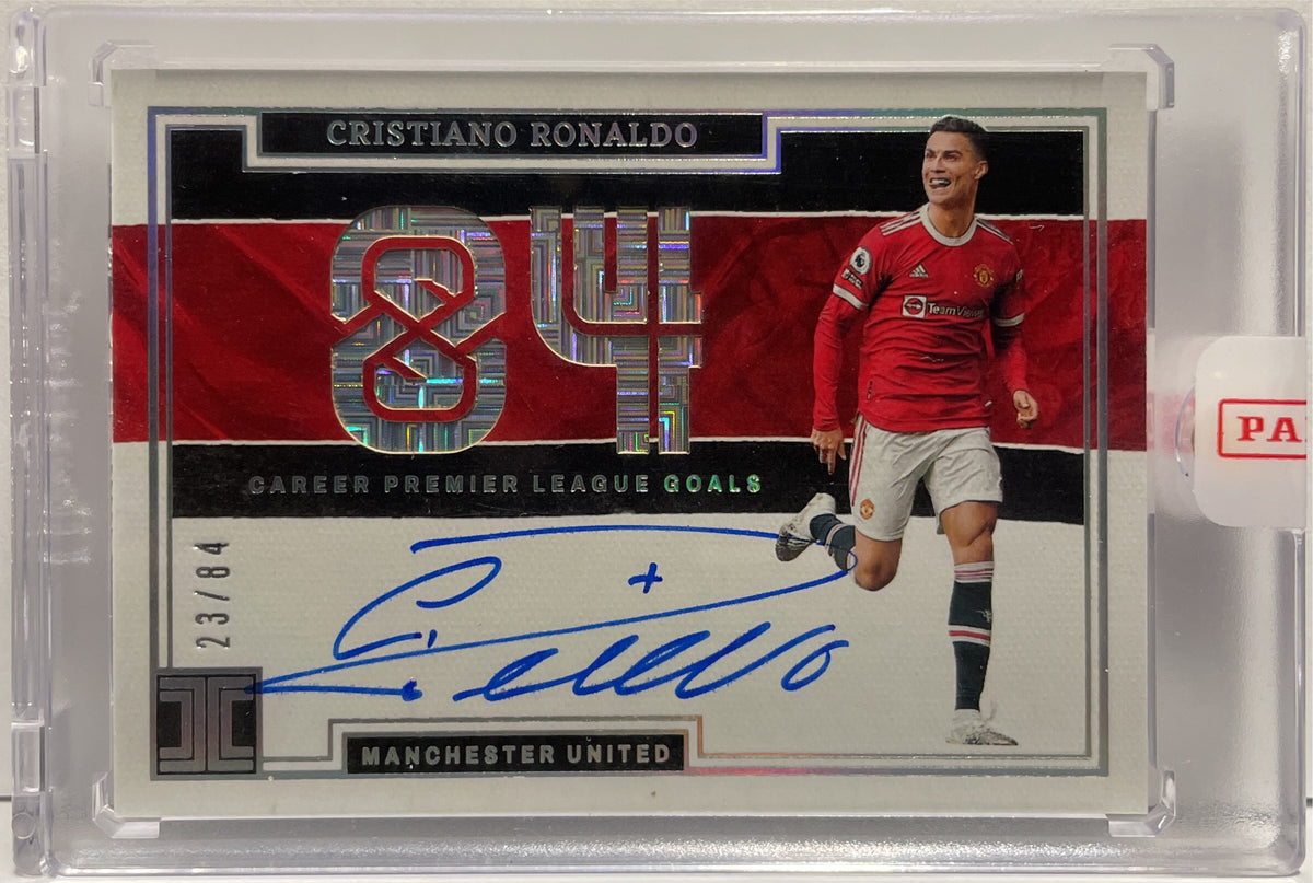 Cristiano Ronaldo 23/84 Autograph On Card Career Goals Panini Impeccable EPL Premier League 2021/22