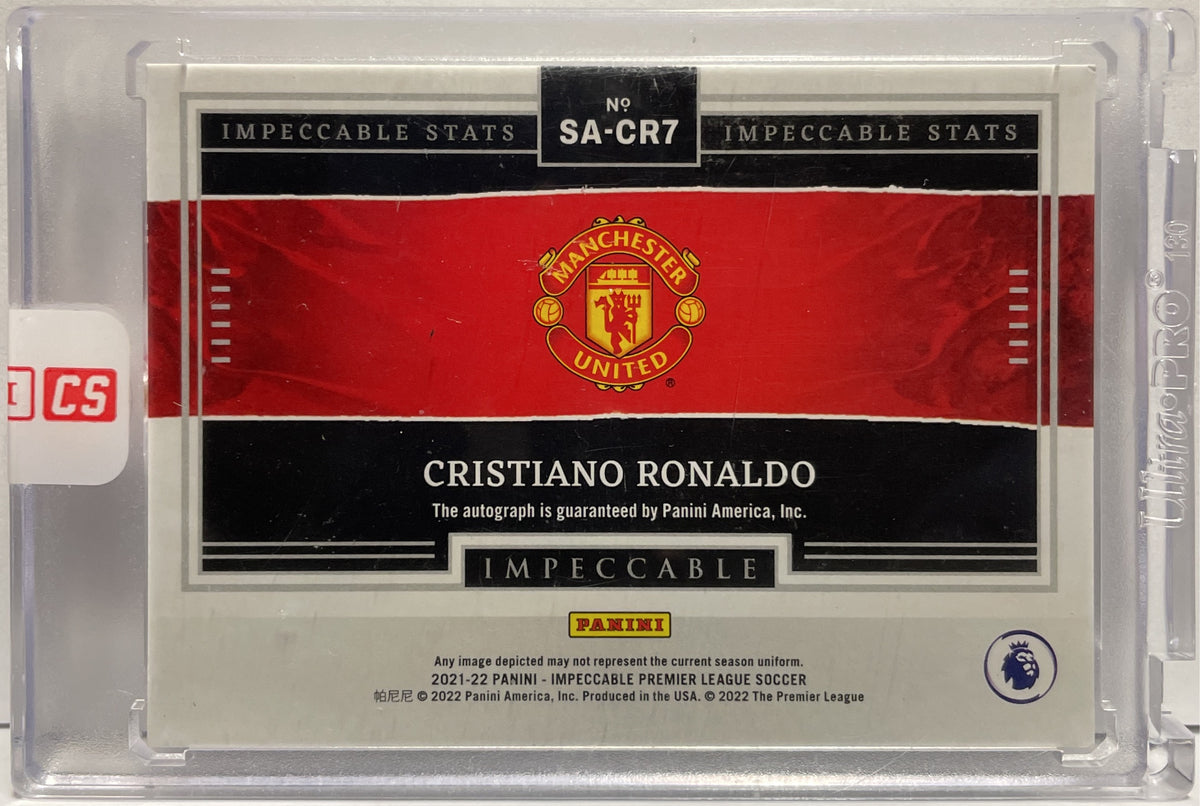 Cristiano Ronaldo 23/84 Autograph On Card Career Goals Panini Impeccable EPL Premier League 2021/22