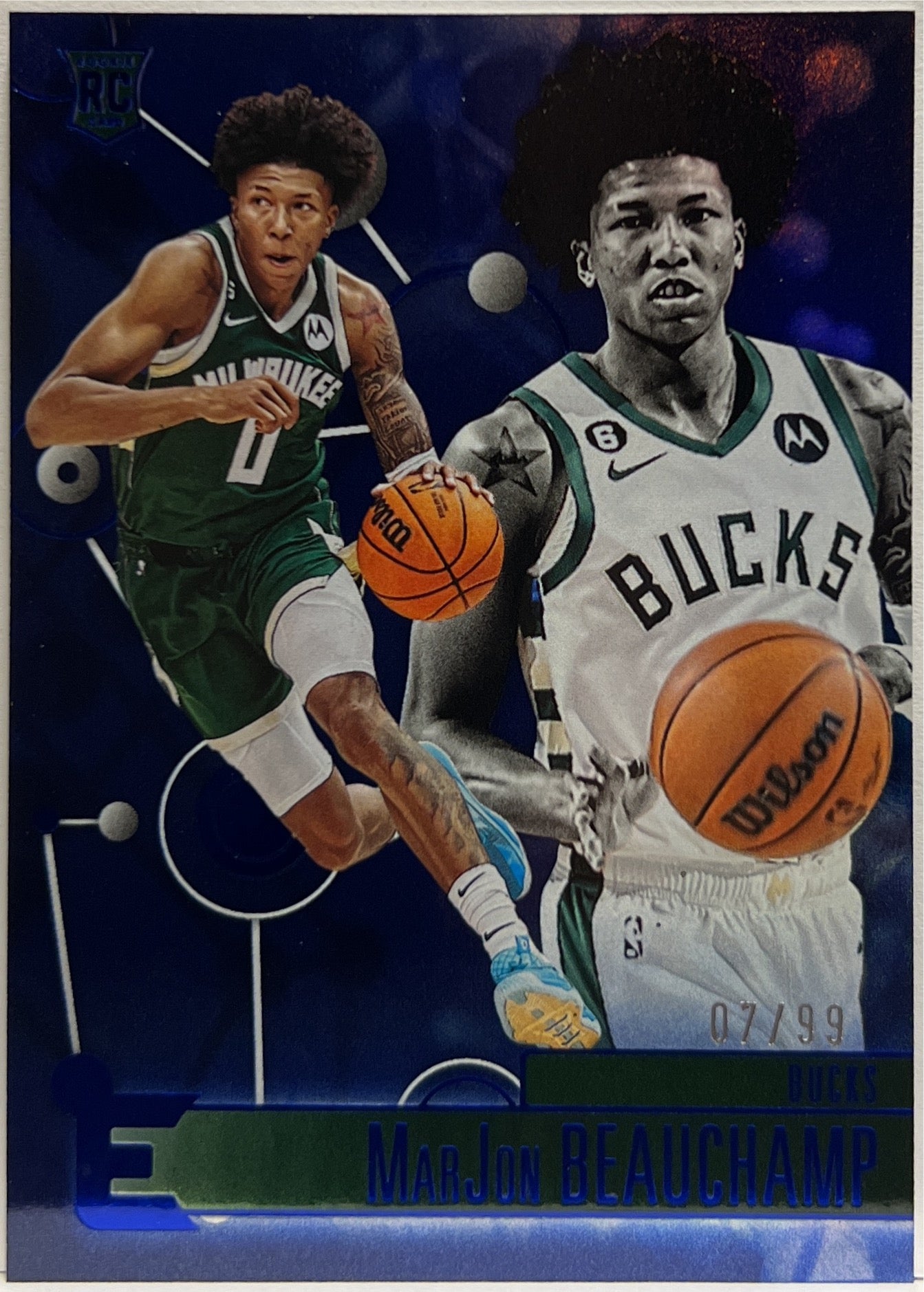 Marjon Beauchamp 7/99 Essentials Blue Chronicles Basketball NBA 2022/23