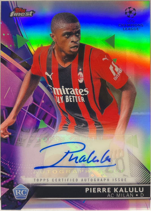 Pierre Kalulu Rookie Autograph Topps Finest UCL 2021/22