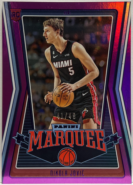 Nikola Jovic 41/49 Rookie Marquee Purple Chronicles BasketBall 2022/23