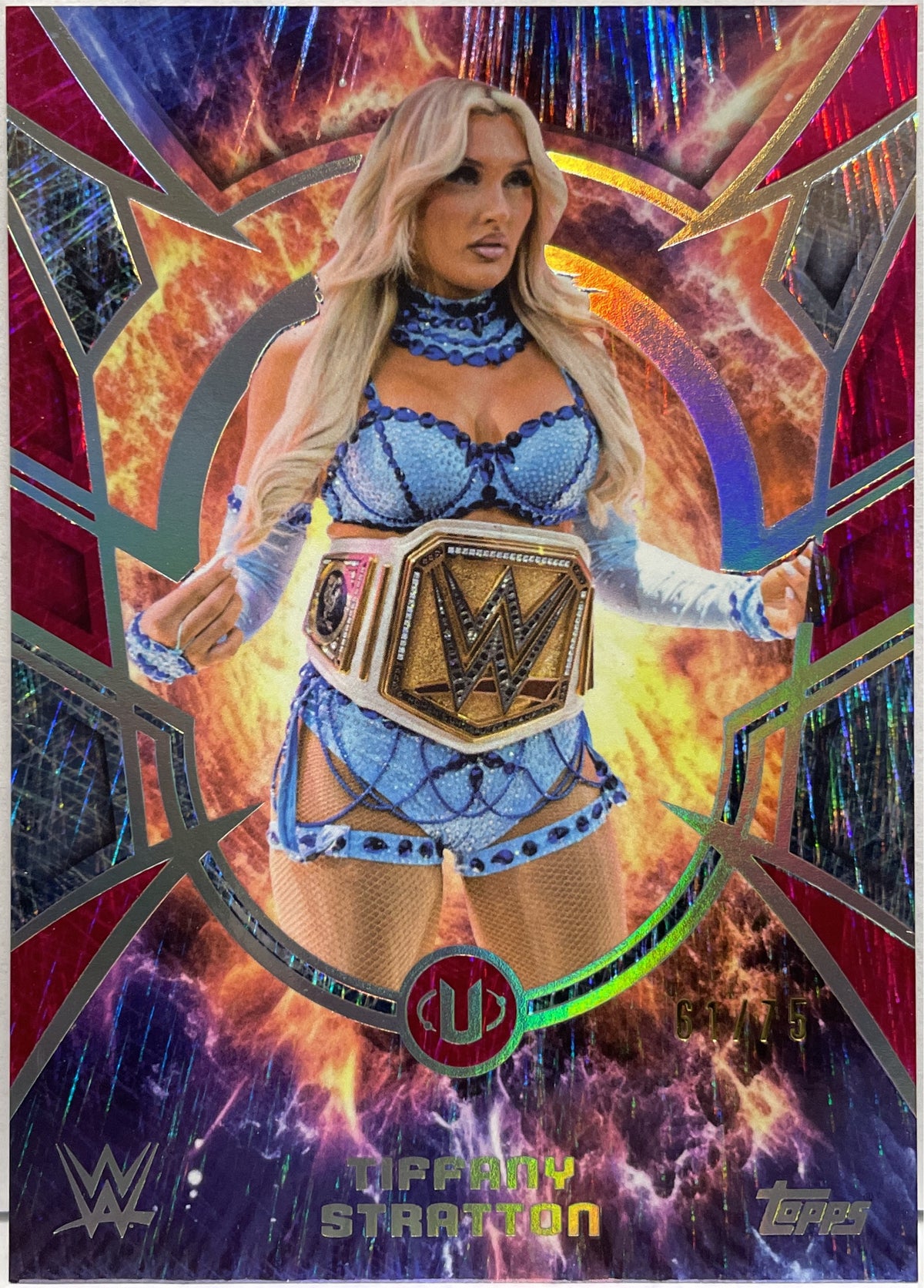 Tiffany Stratton 61/75 Magenta Magnetic Topps WWE Universe 2026
