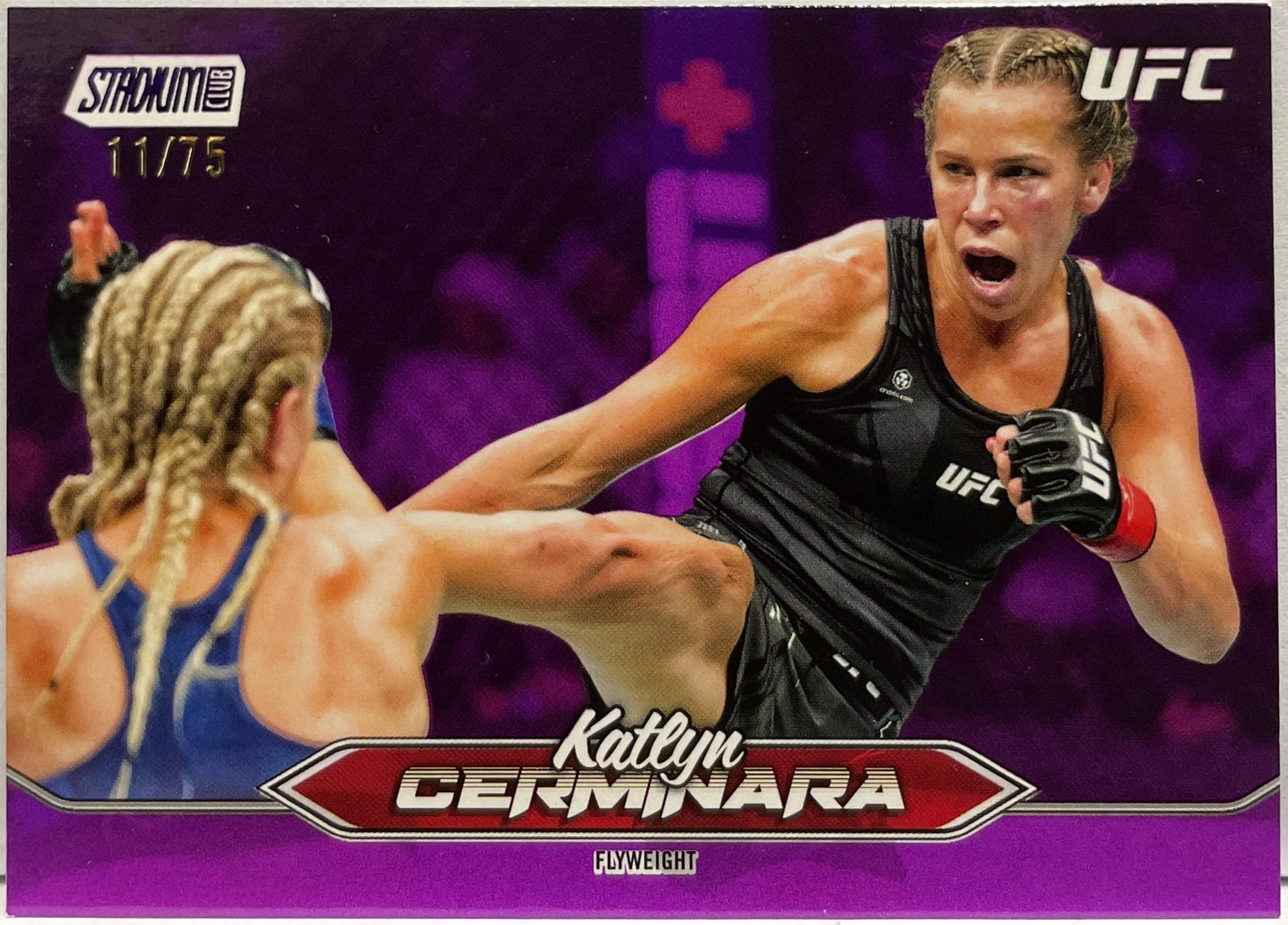 Katlyn Cerminara 11/75 Purple Foil Topps Stadium UFC 2025