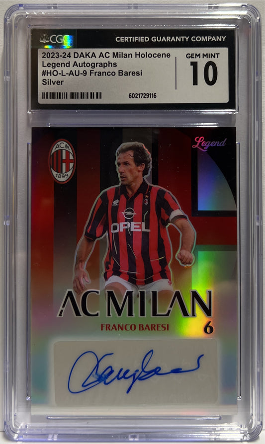 Franco Baresi 29/60 Autograph Legend Silver Daka Milan One & Two 2023/24 CGC 10