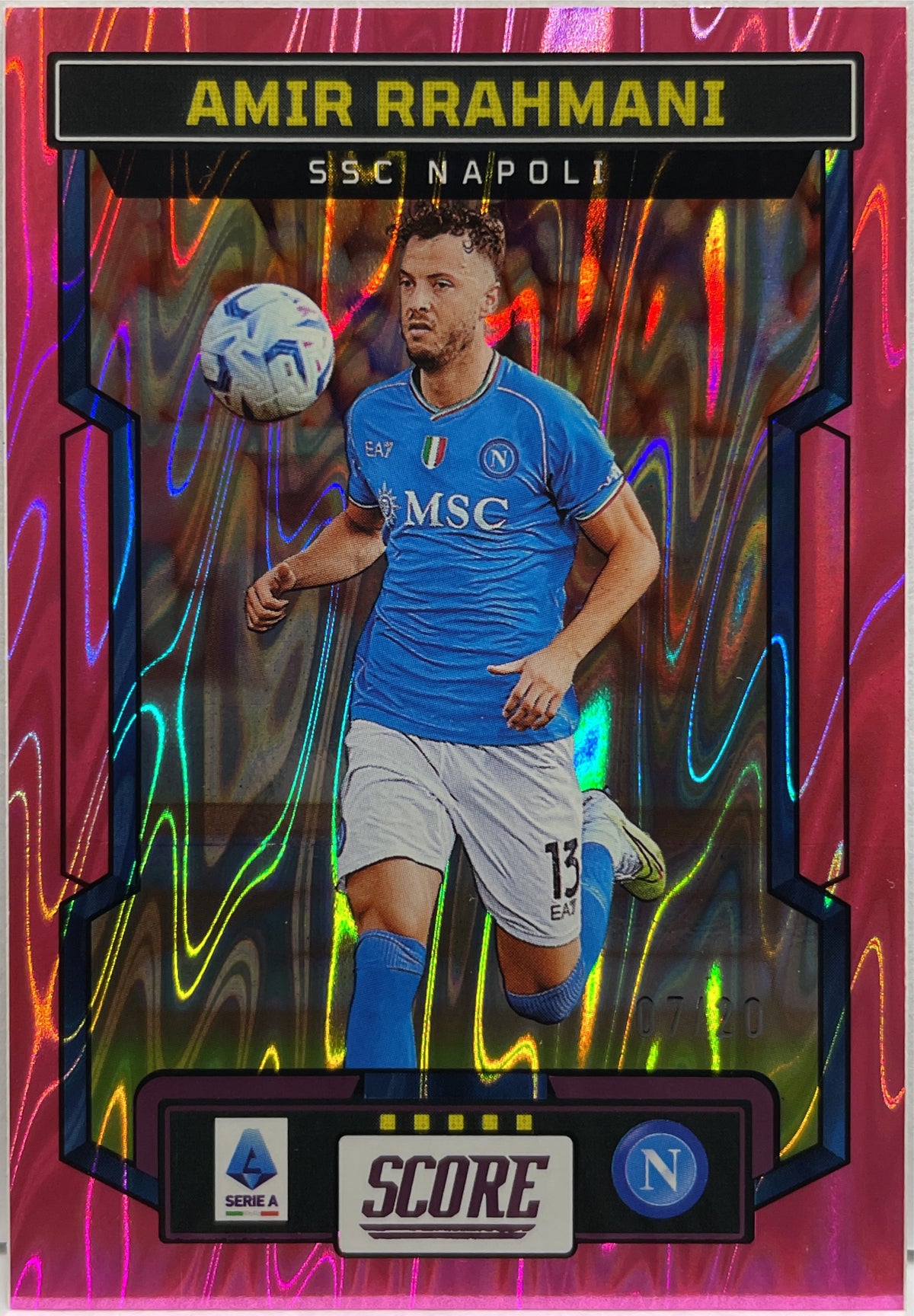 Amir Rrahmani 7/20 Pink Swirl Panini Score Serie A 2023/24