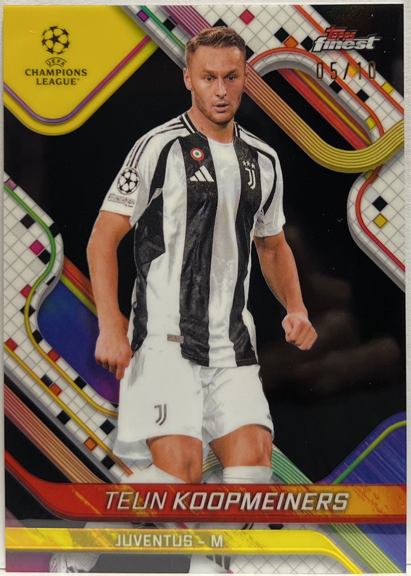 Teun Koopmeiners 5/10 Black Topps Finest UCC 2024/25