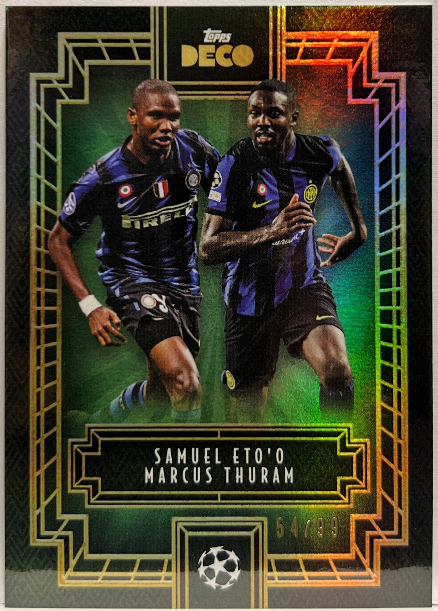 Samuel Eto'o Marcus Thuram 54/99 Green Topps Deco 2022/23