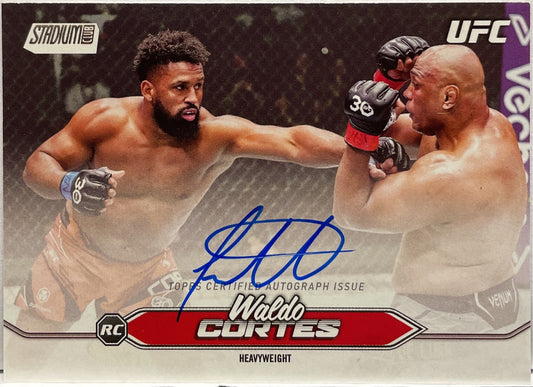 Waldo Cortes Rookie Autograph On Card Topps Stadium UFC 2025