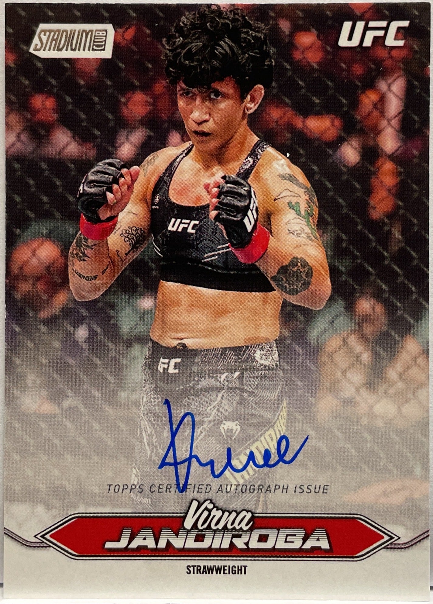 Virna Jandiroba Autograph On Card Topps Stadium UFC 2025