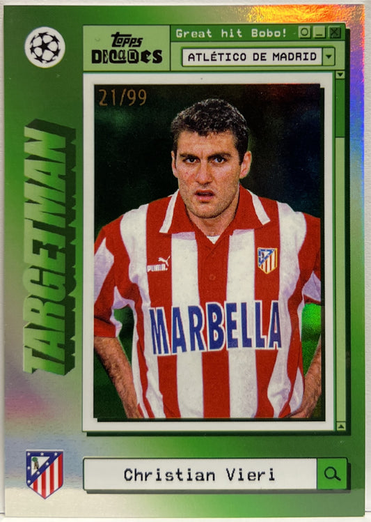 Christian Vieri 21/99 Targetman Green Topps Decades 2024/25