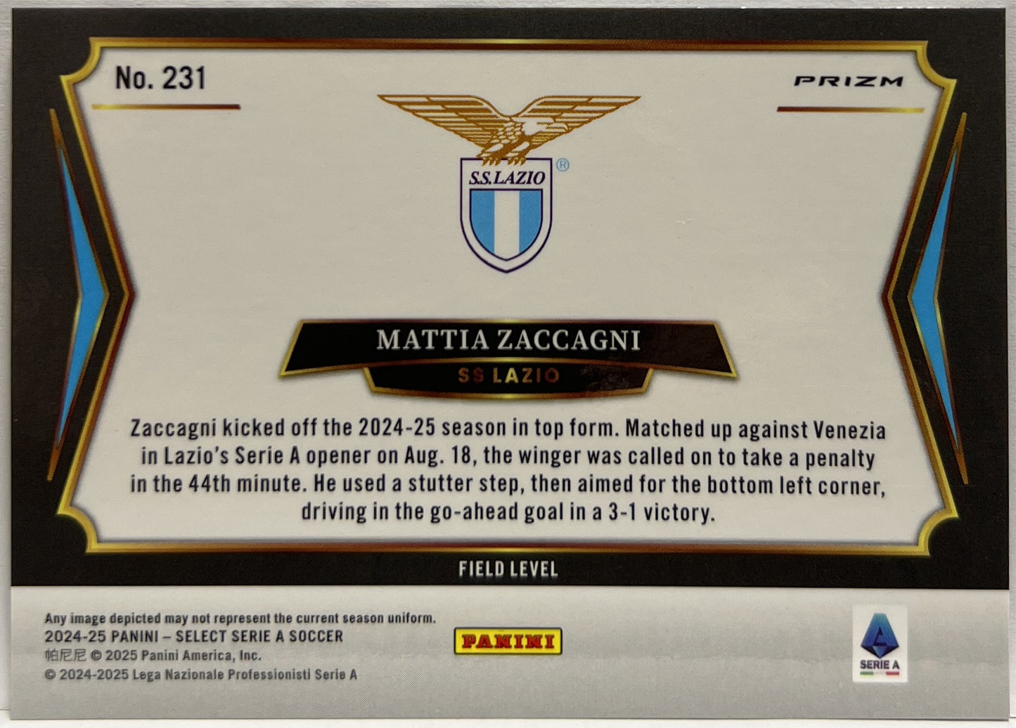 Mattia Zaccagni Field Level Zebra Select Serie A 2024/25