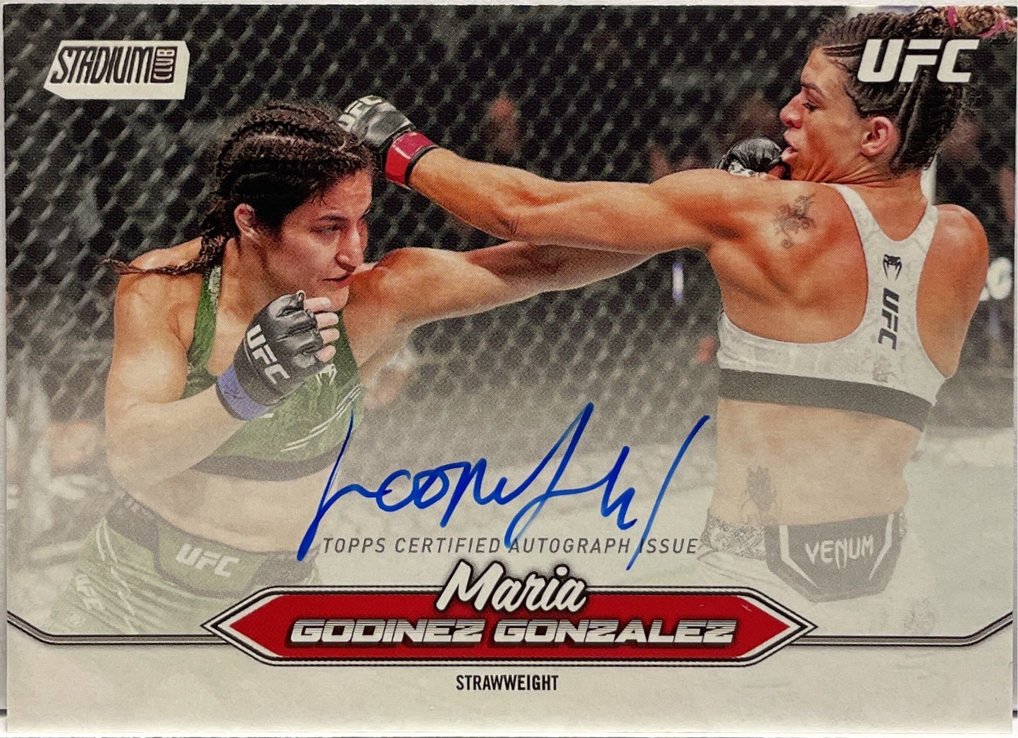Maria Godinez Gonzalez Autograph On Card Topps Stadium UFC 2025