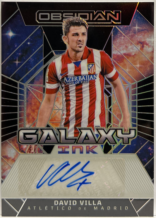 David Villa 17/25 Autograph Galaxy Ink Obsidian 2024/25