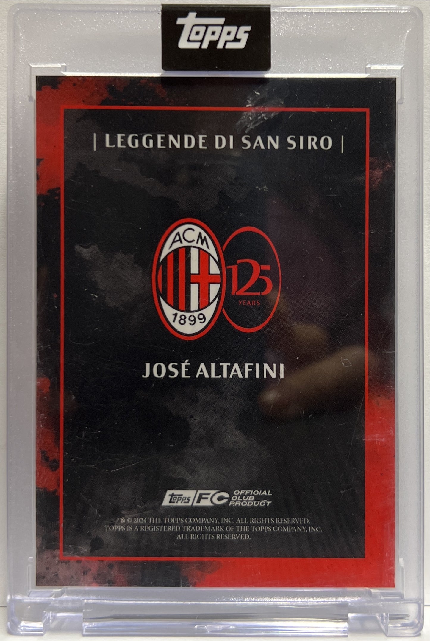 Jose Altafini 9/25 Autograph Leggende Di San Siro Topps AC Milan 125 Anniversary 2025