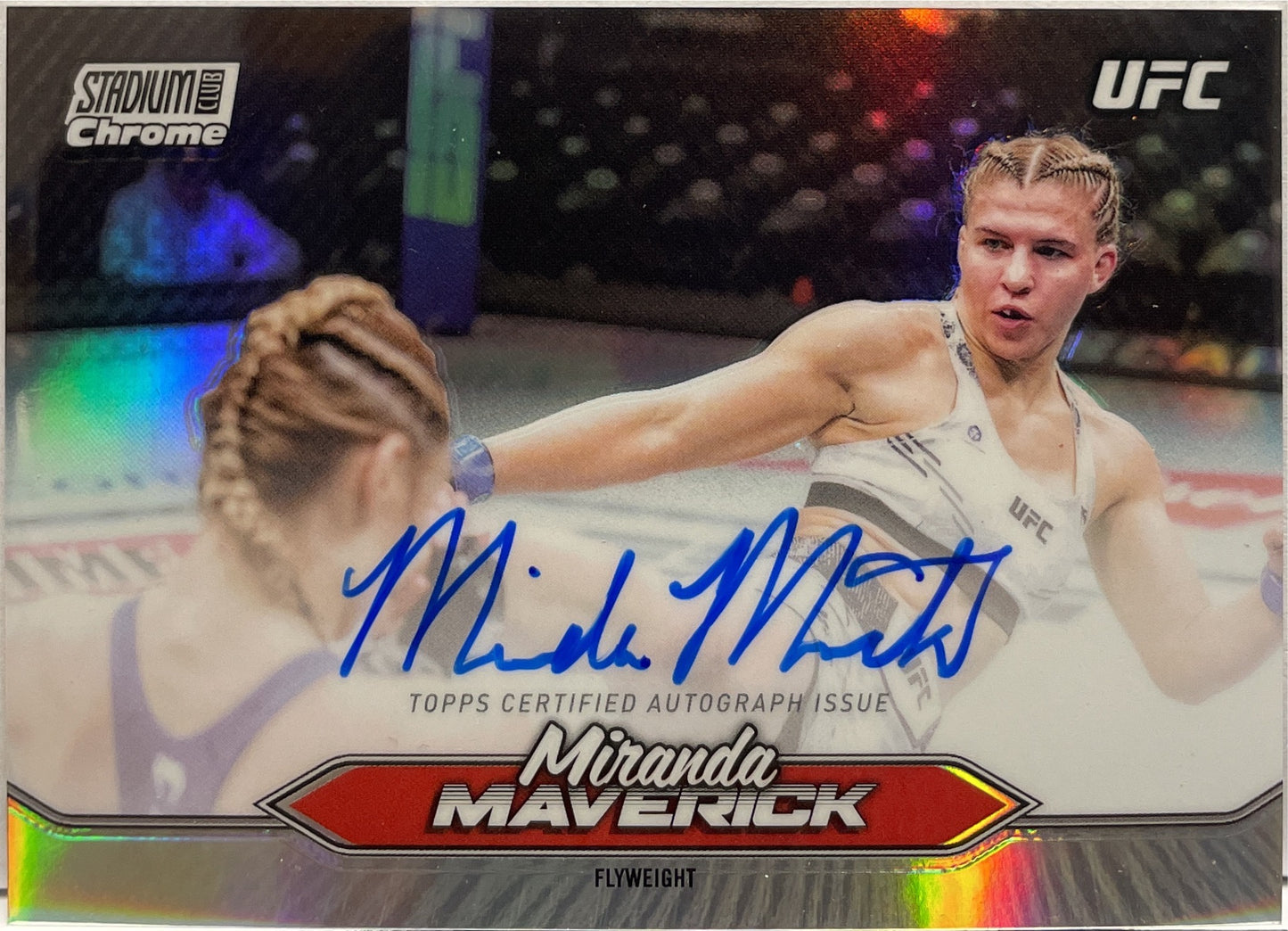 Miranda Maverick Autograph On Card Chrome Topps Stadium UFC 2025