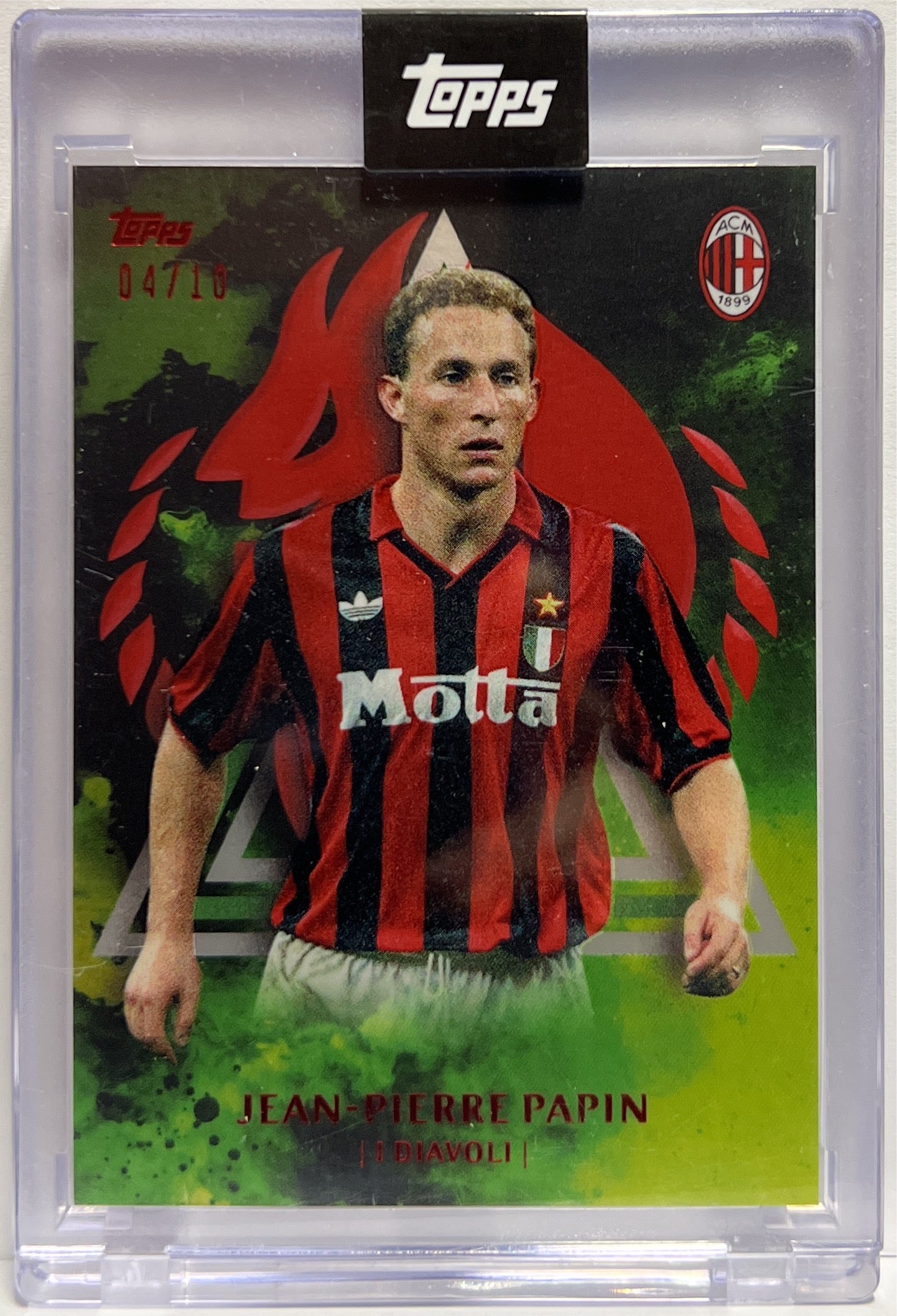 Jean Pierre Papin 4/10 I Diavoli Green Topps AC Milan 125 Anniversary 2025