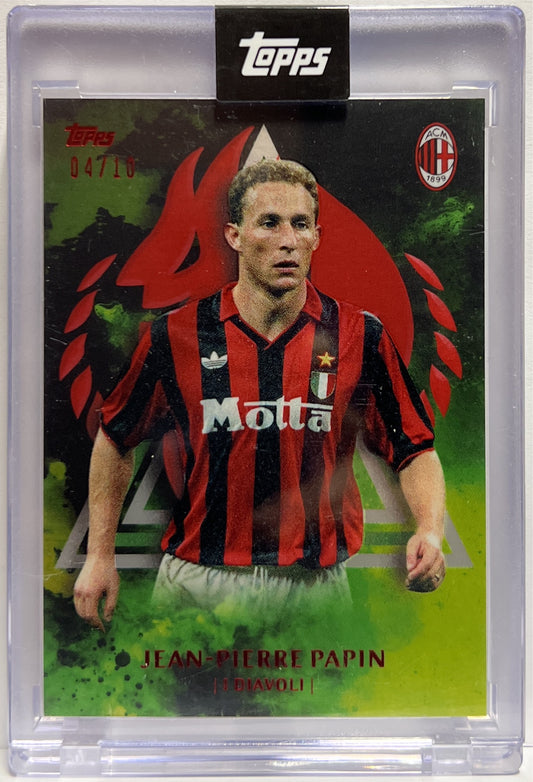 Jean Pierre Papin 4/10 I Diavoli Green Topps AC Milan 125 Anniversary 2025