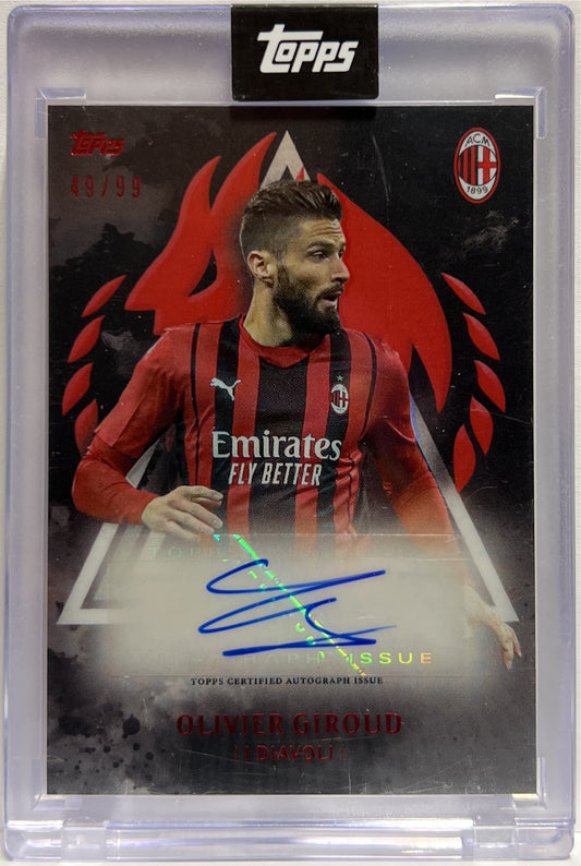 Olivier Giroud 49/99 Autograph I Diavoli Topps AC Milan 125 Anniversary 2025