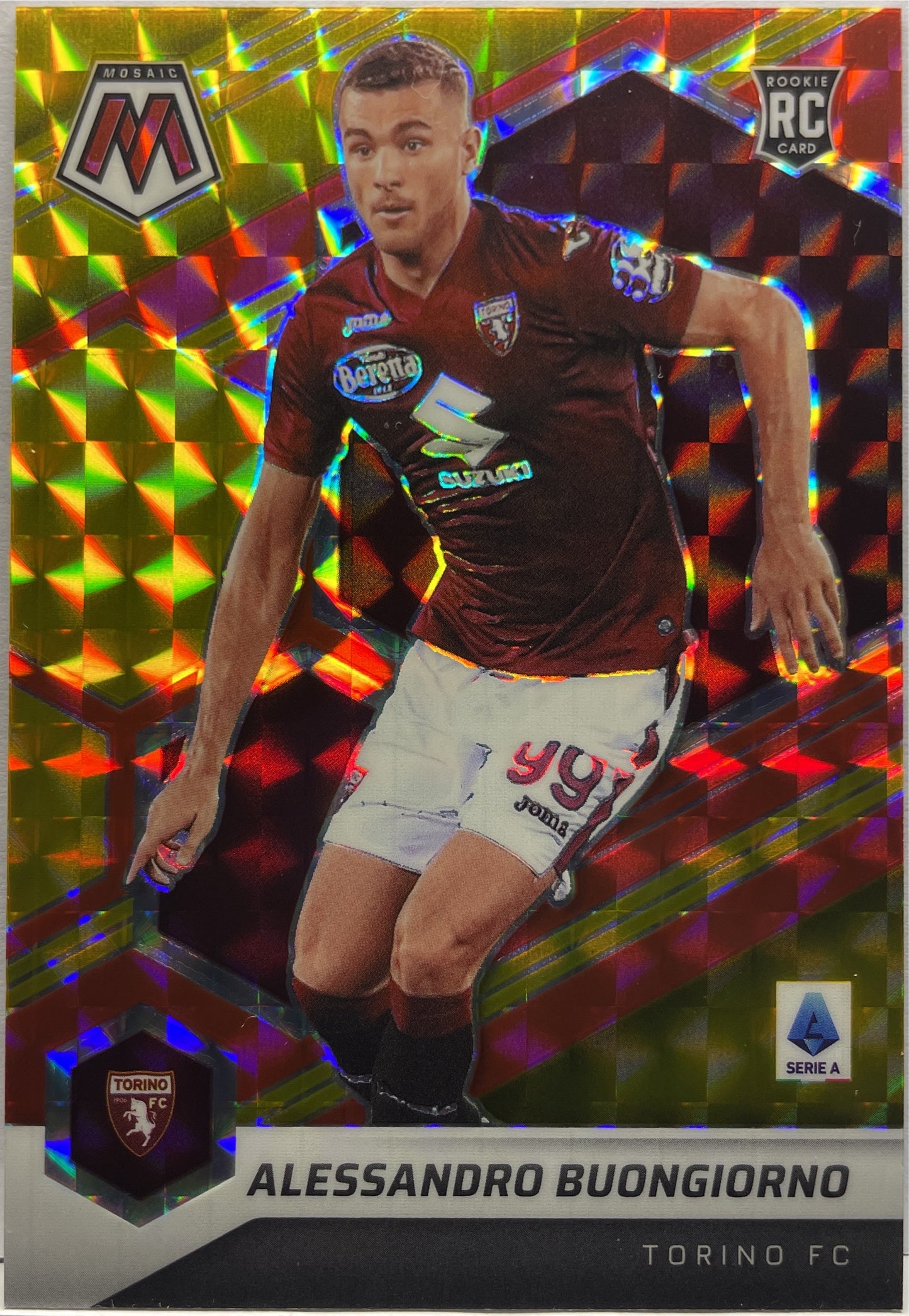 Alessandro Buongiorno 10/10 Rookie Red & Gold Mosaic Serie A 2021/22