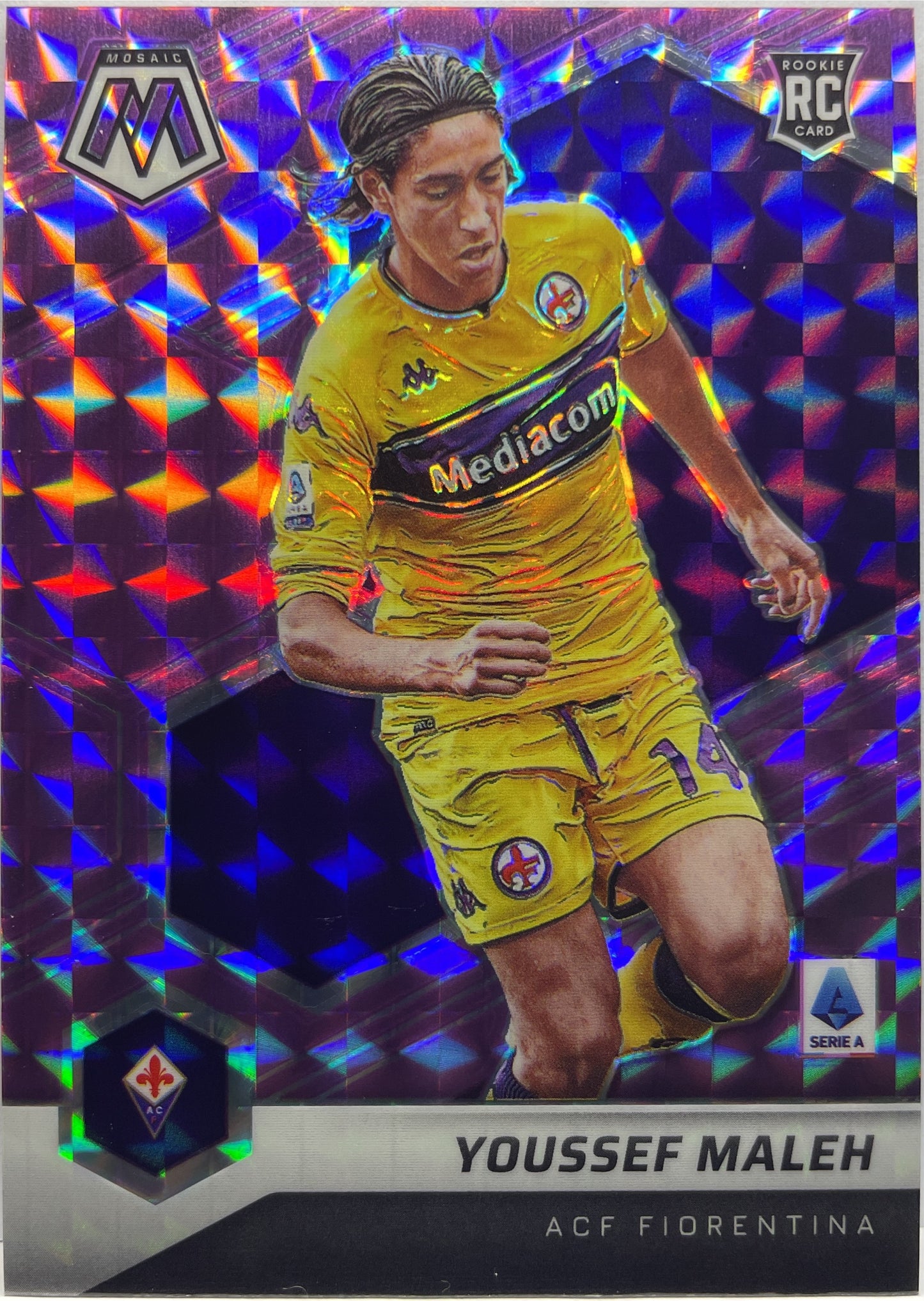 Youssef Maleh 30/49 Rookie Purple Mosaic Serie A 2021/22