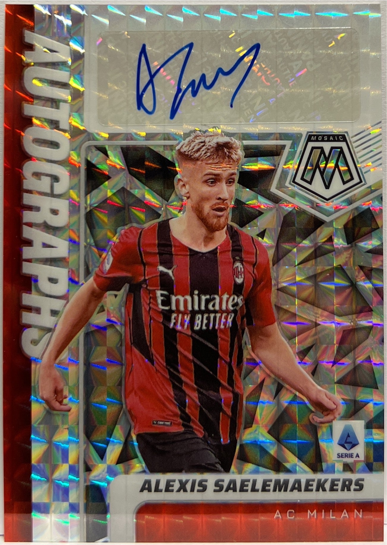 Alexis Saelemaekers Autograph Mosaic Serie A 2021/22