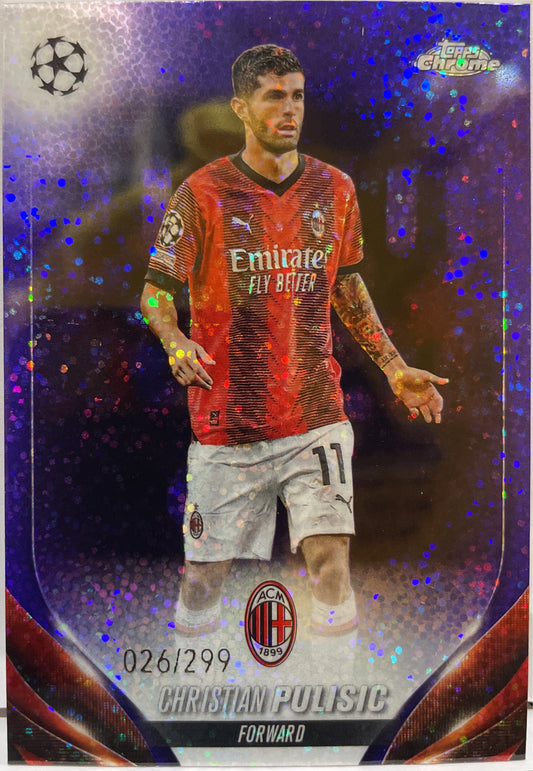 Christian Pulisic 26/299 Purple Topps Chrome UCC 2023/24
