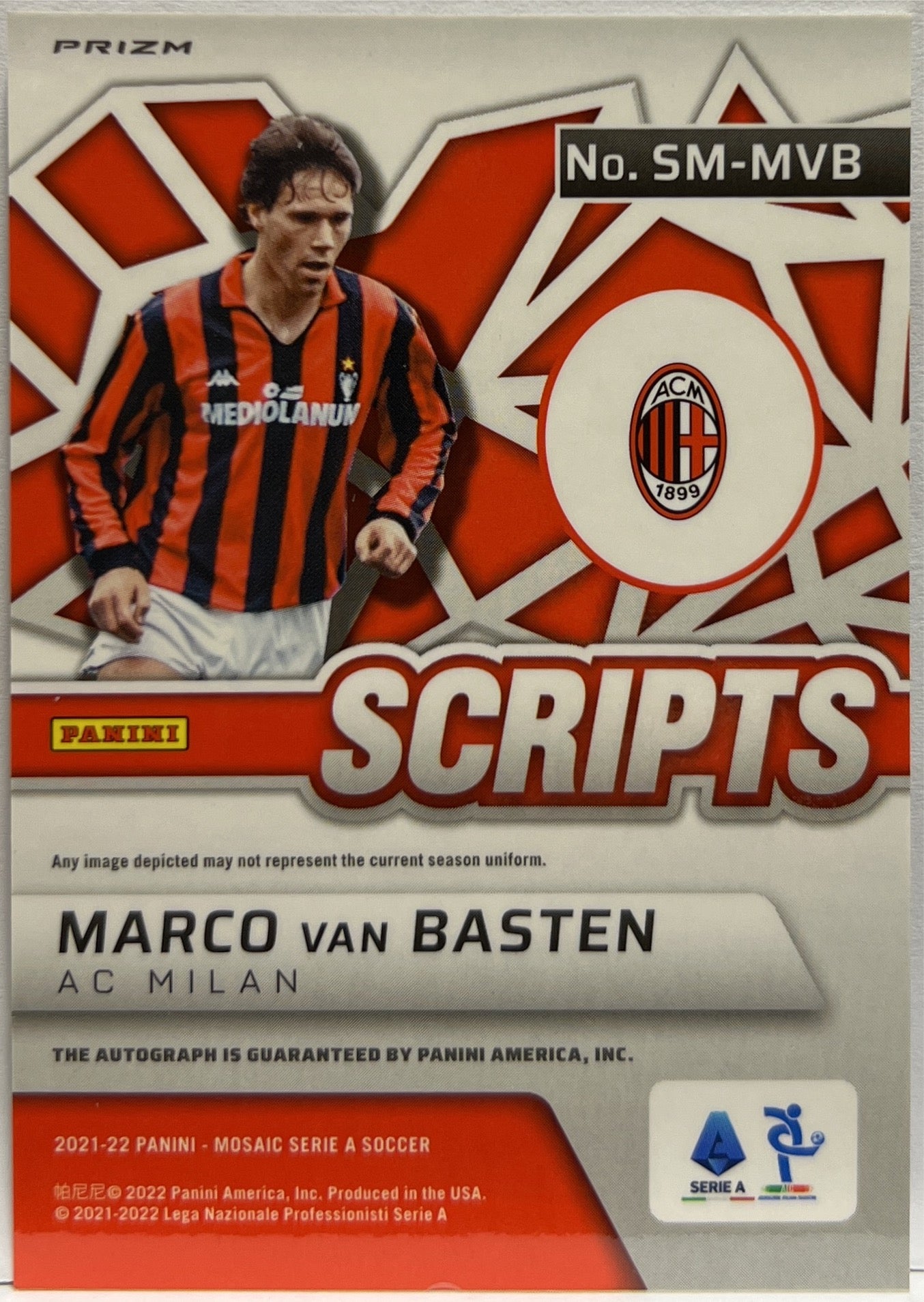 Marco Van Basten Autograph Mosaic Serie A 2021/22