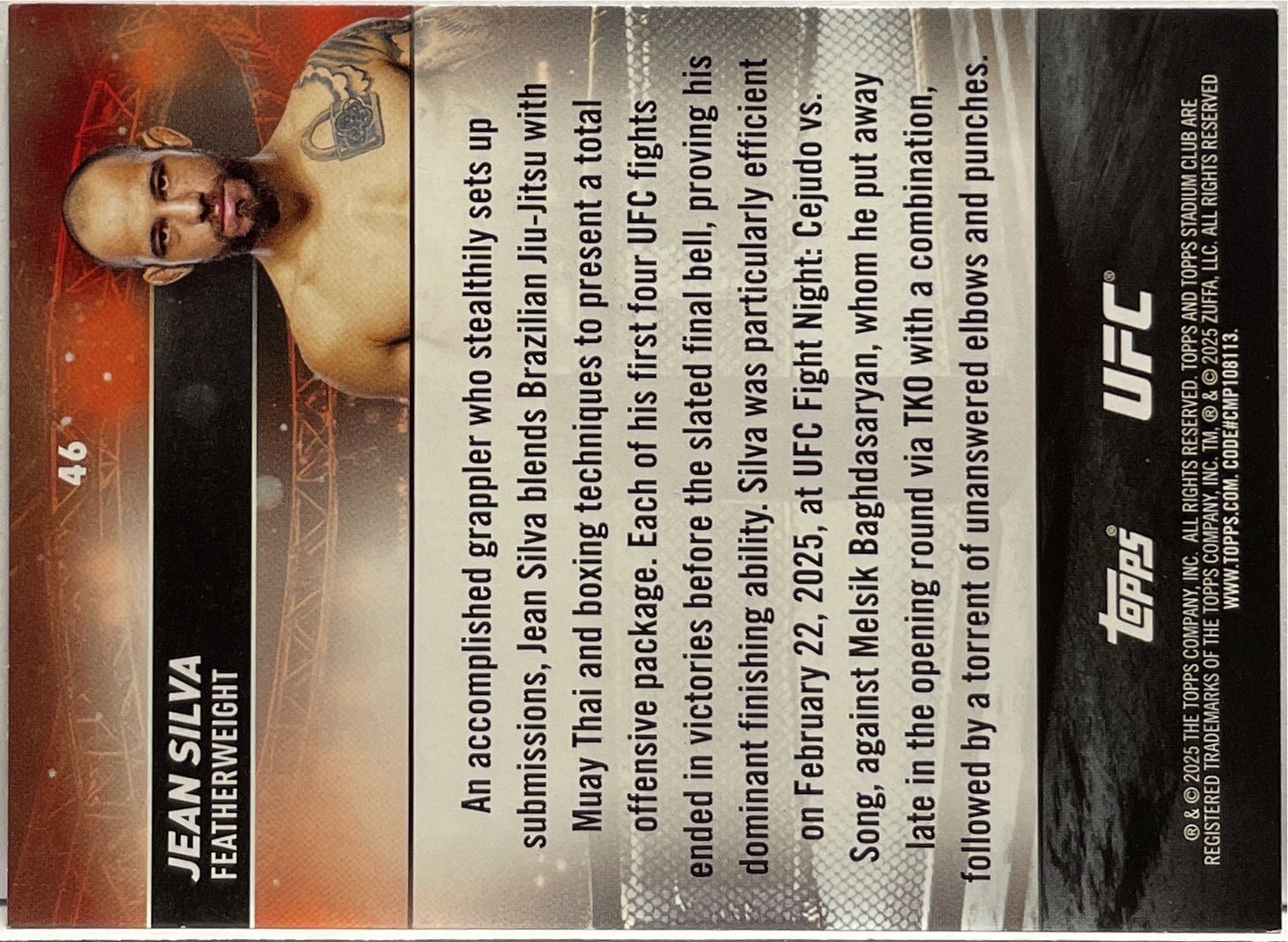 Mancolista-Black Foil-Topps Stadium UFC 2025