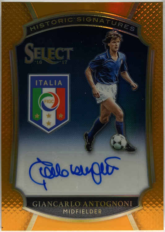 Giancarlo Antognoni 59/75 Autograph Histor Signatures Orange Select Fifa 2016/17