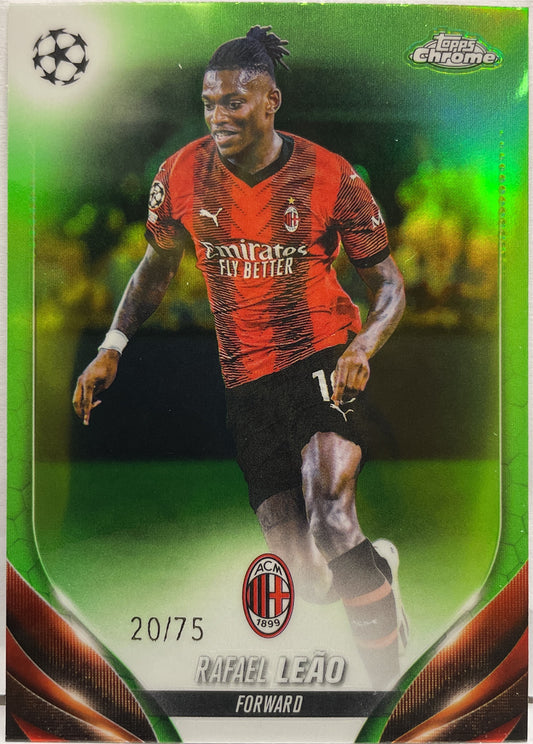 Rafael Leao 20/75 Green Topps Chrome UCC 2023/24