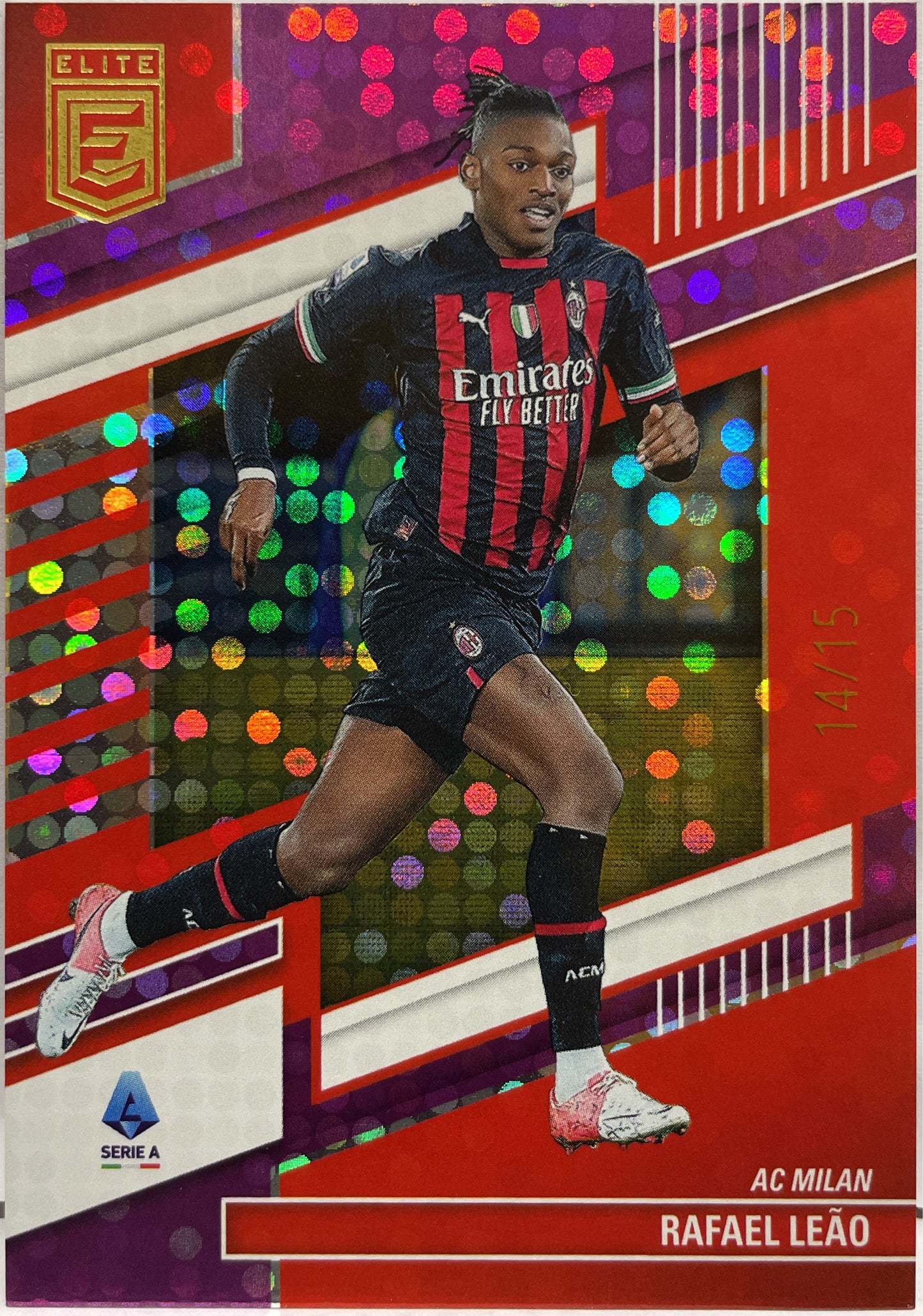 Rafael Leao 15/15 Purple Disco Donruss Elite Serie A 2022/23
