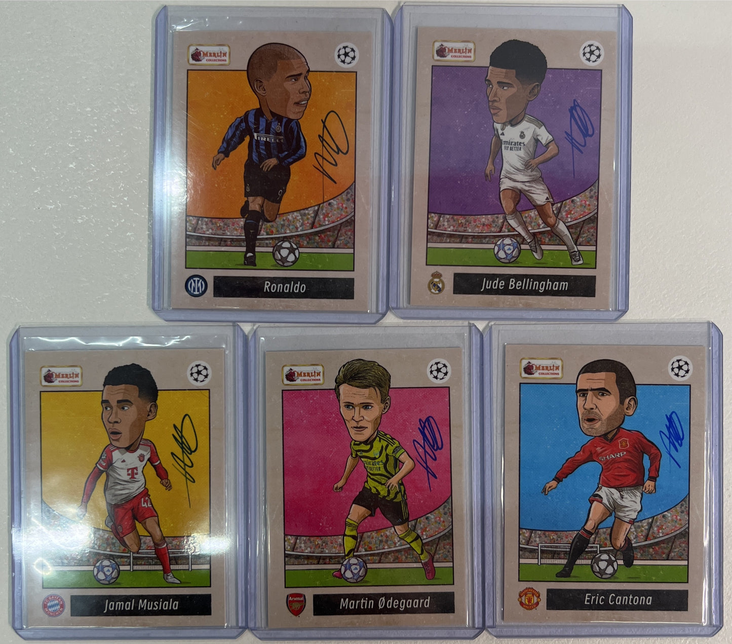 Set Bobble Head Autograph On Card By Pedro Demetriou Topps Merlin Heritage UCC 2023/24