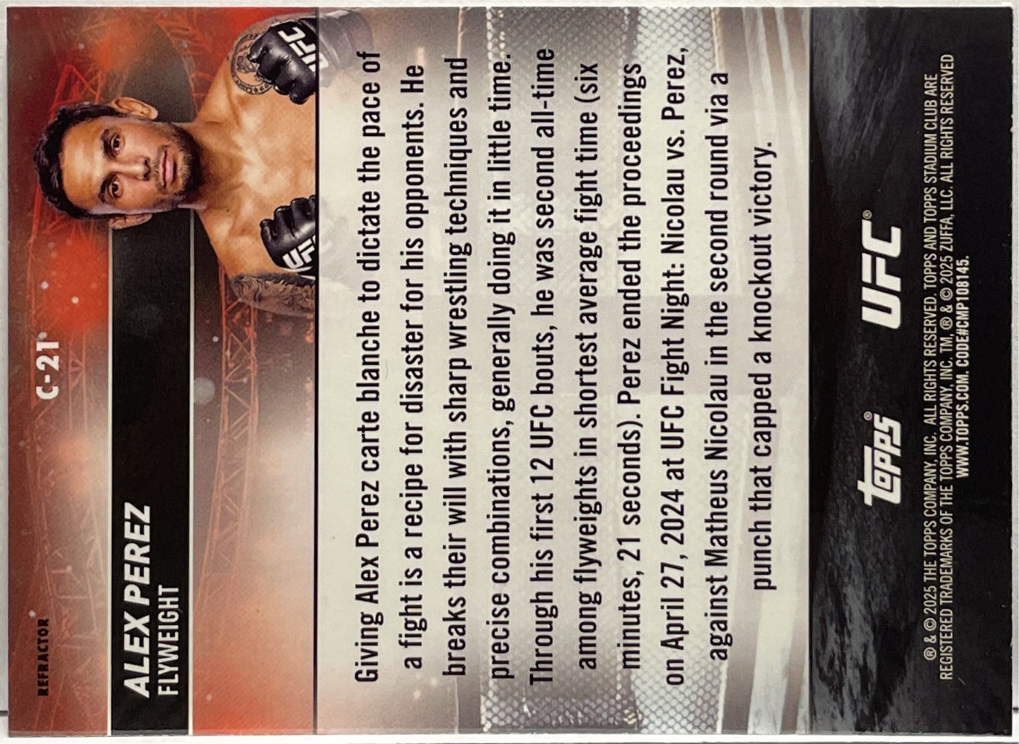 Mancolista-Chrome Refractor-Topps Stadium UFC 2025