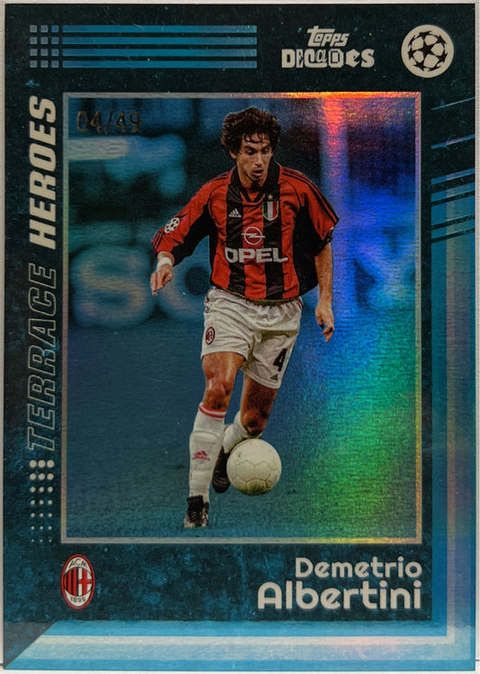 Demetrio Albertiti 4/49 Terrace Heroes Blue Topps Decades 2024/25