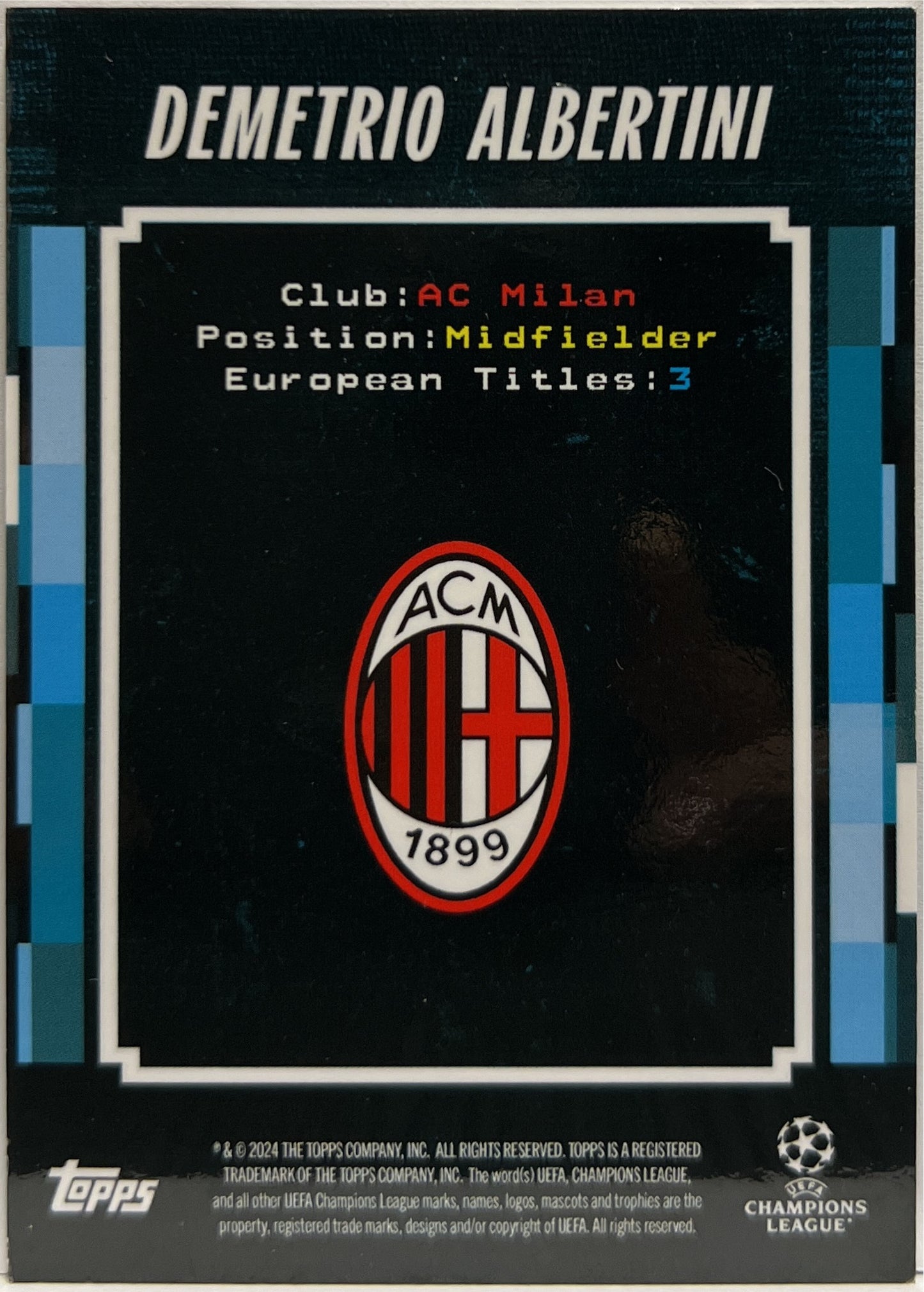 Demetrio Albertiti 4/49 Terrace Heroes Blue Topps Decades 2024/25