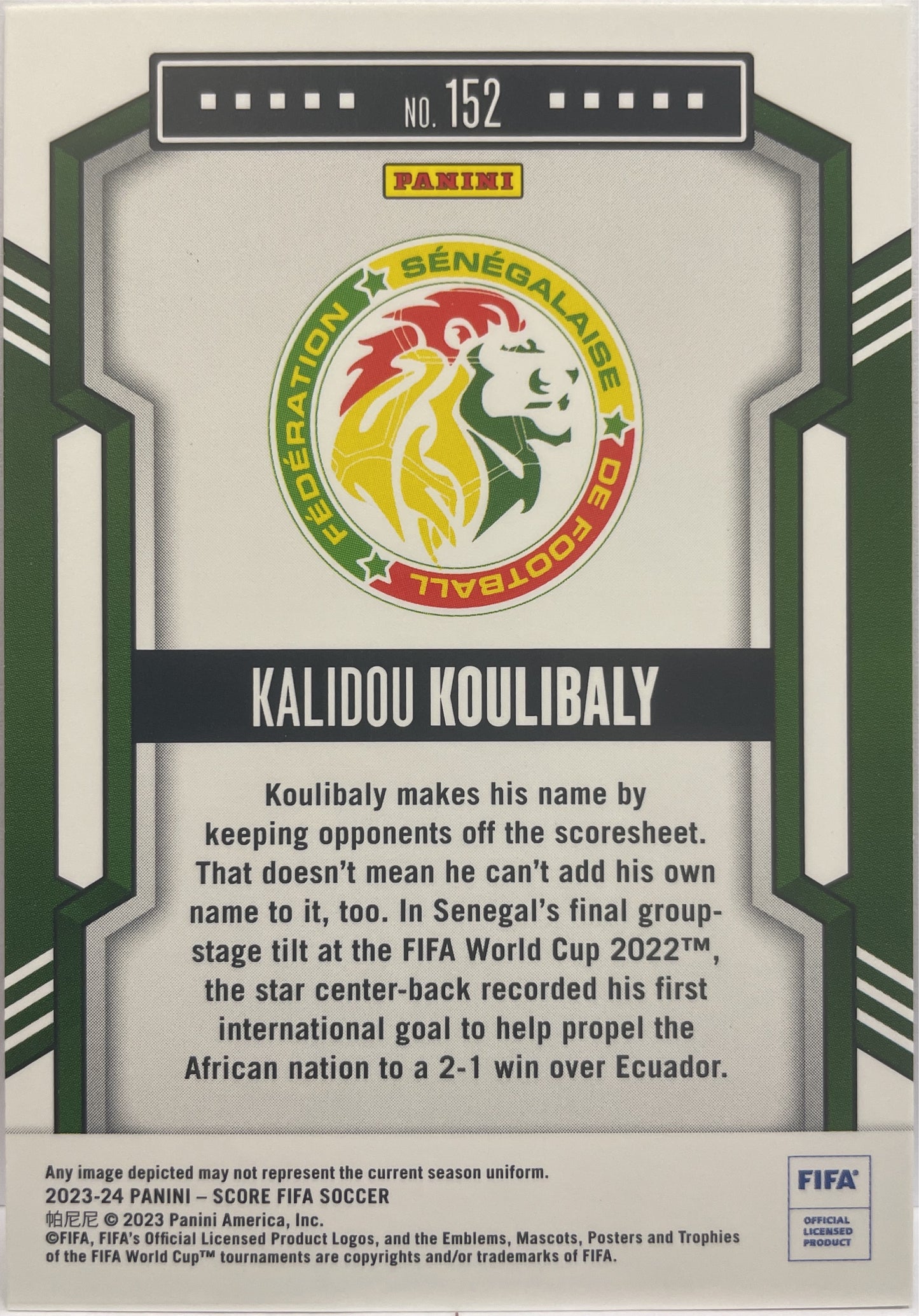 Kalidou Koulibaly 7/10 Gold Swirl Score Fifa 2023/24