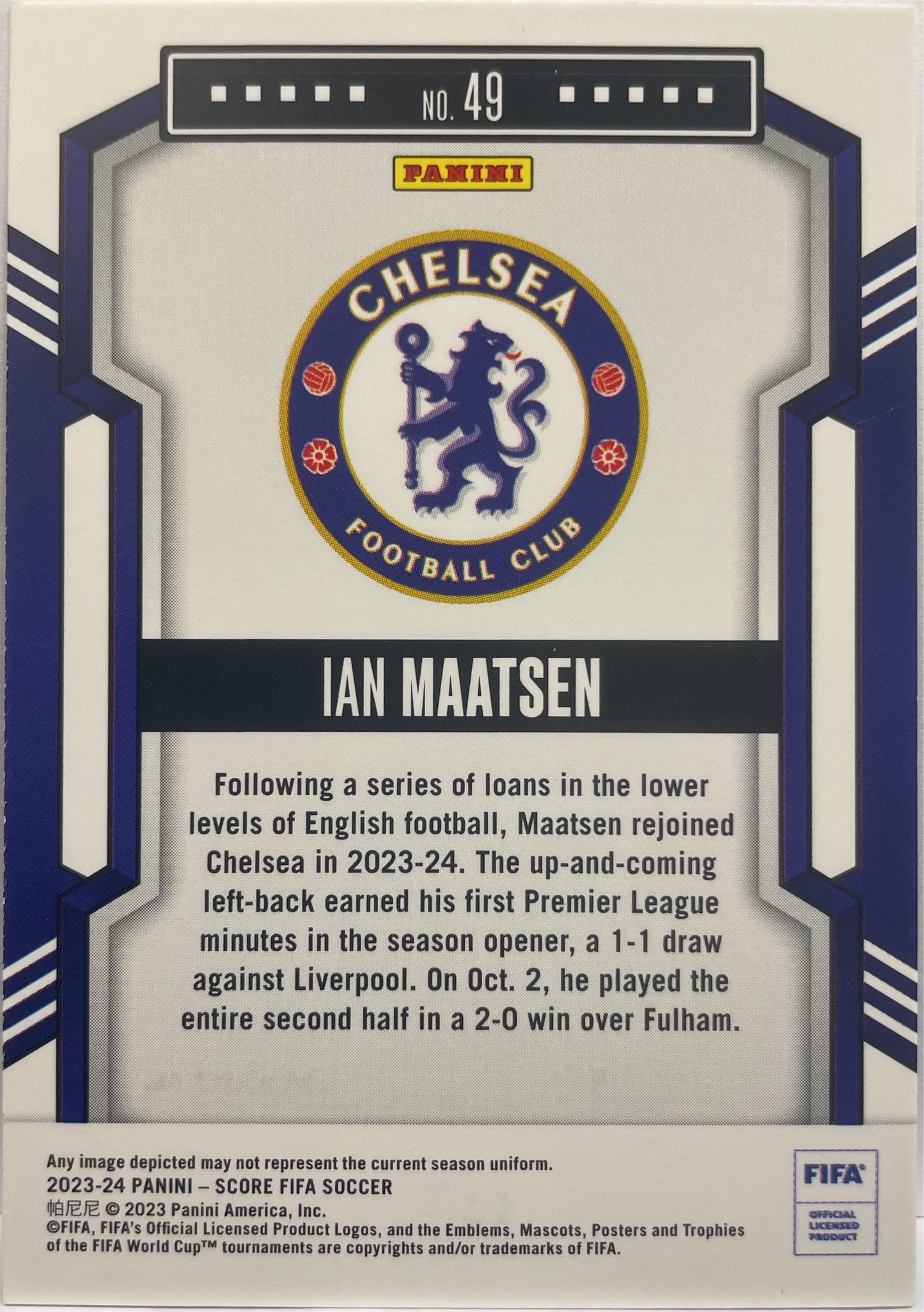 Ian Maatsen 1/1 One Of One Rookie Black Swirl Score Fifa 2023/24