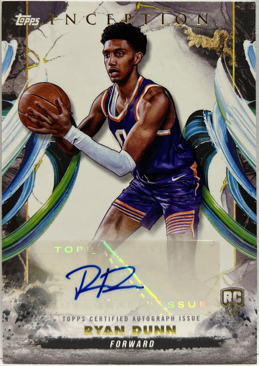 Ryan Dunn Rookie Autograph Topps Inception Basketball NBA 2024/25
